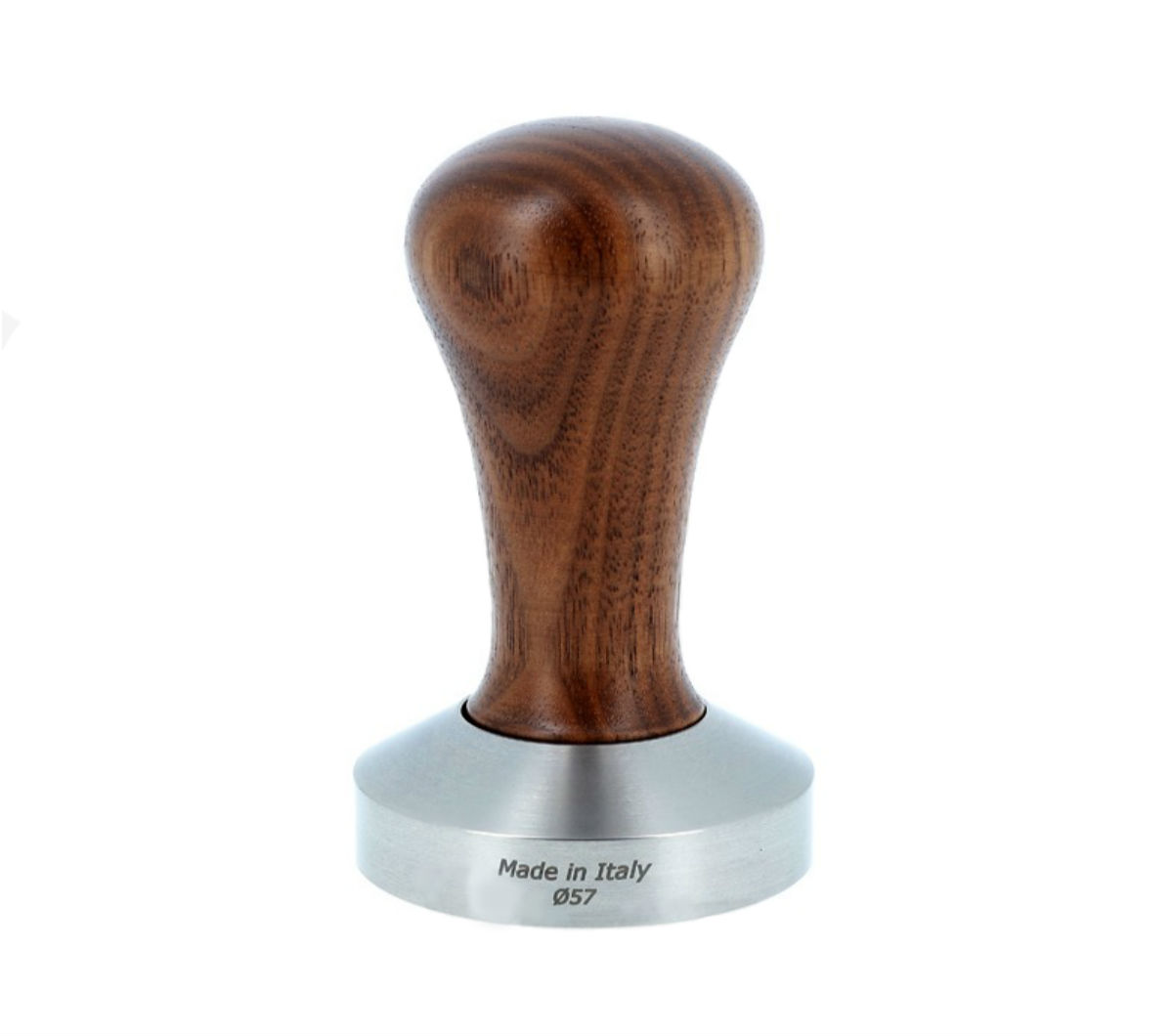 Tamper with Italian walnut handle 57.0mm - flat